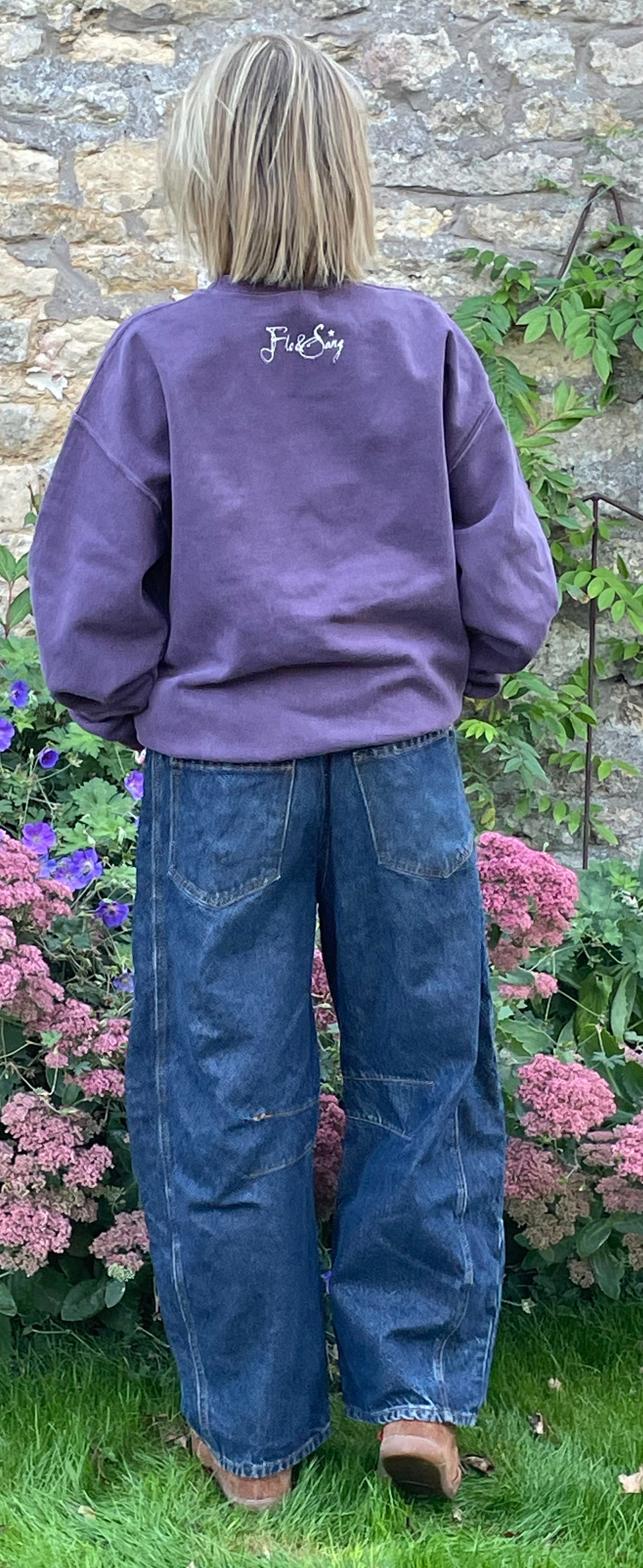 Relaxed-Fit Plum Sweatshirt