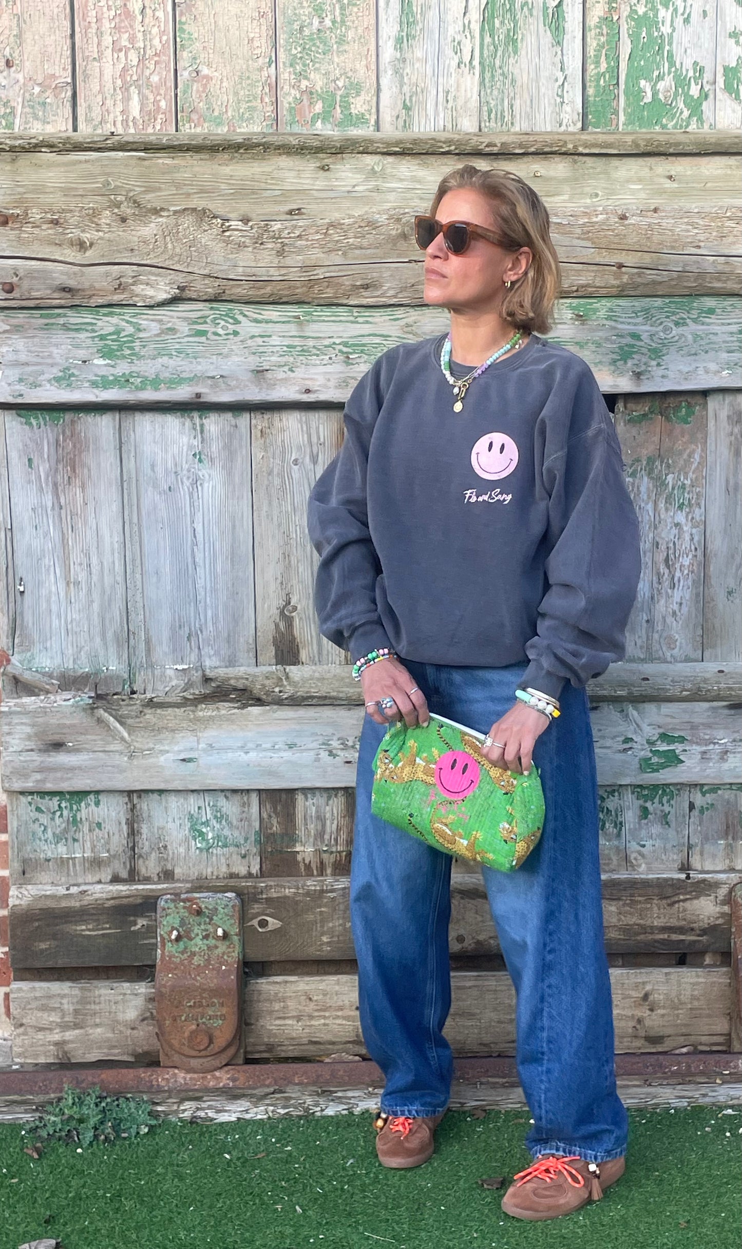 Relaxed-fit charcoal sweatshirt