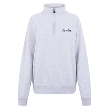 Load image into Gallery viewer, Light Grey Funnel Neck Zip Sweat
