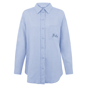 Ibiza Blue Linen Shirt