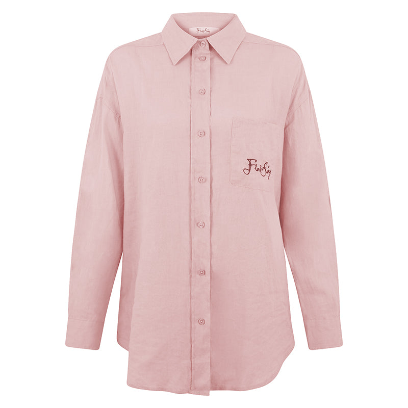 Dusky Pink Linen Shirt