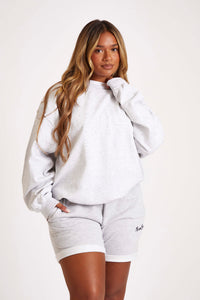 Mid Grey Boyfriend Sweat Shorts