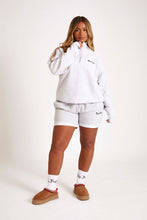 Load image into Gallery viewer, Light Grey Funnel Neck Zip Sweat
