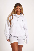 Load image into Gallery viewer, Light Grey Funnel Neck Zip Sweat
