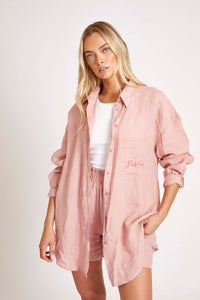 Dusky Pink Linen Shirt
