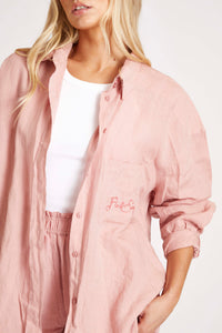 Dusky Pink Linen Shirt