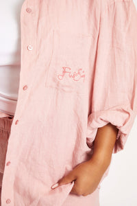 Dusky Pink Linen Shirt