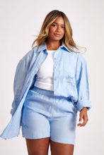 Load image into Gallery viewer, Ibiza Blue Linen Shorts
