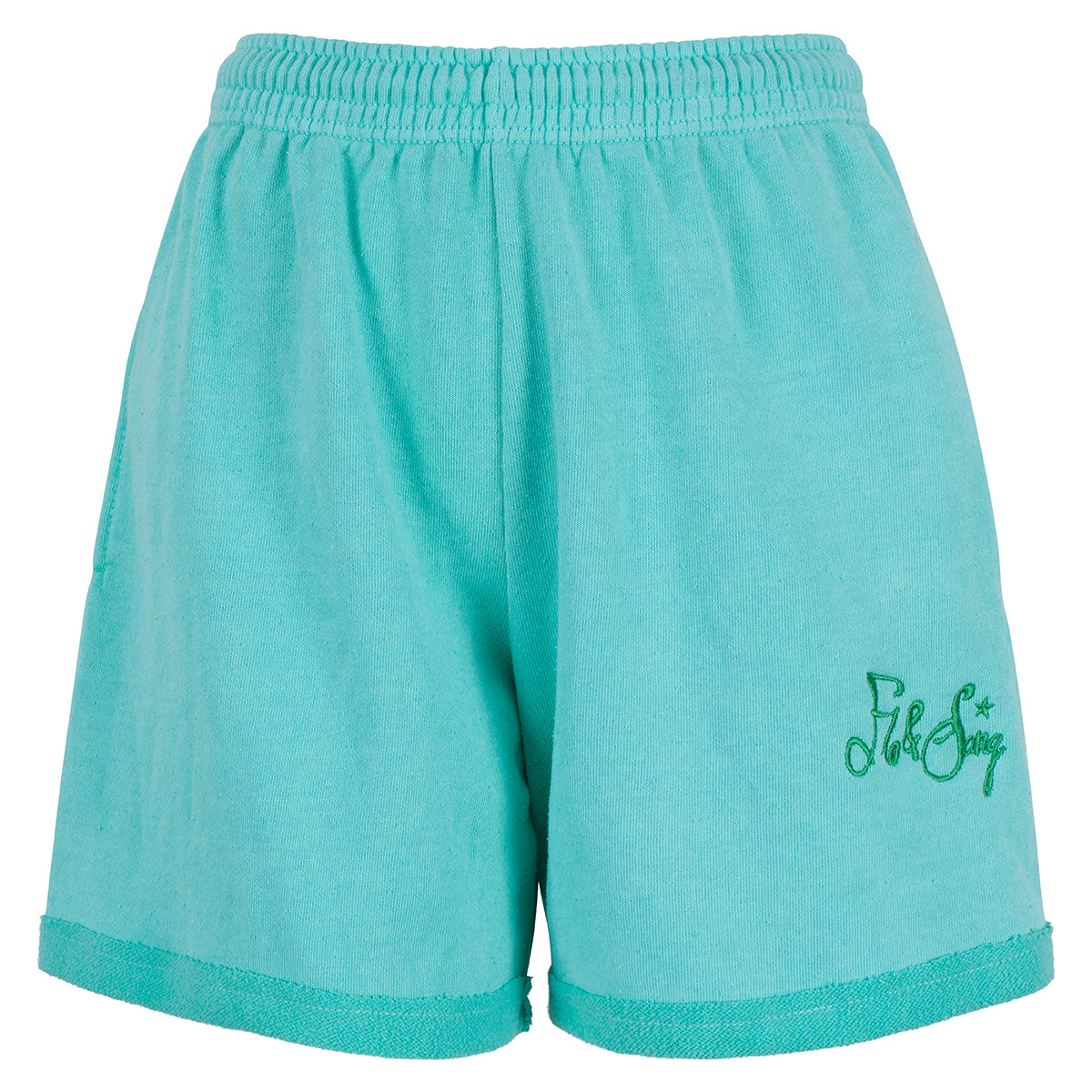 Aqua Green Boyfriend Shorts