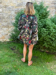 Hand-Embroidered Edith Military Jacket