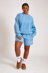 Billie Blue Boyfriend Sweat Shorts