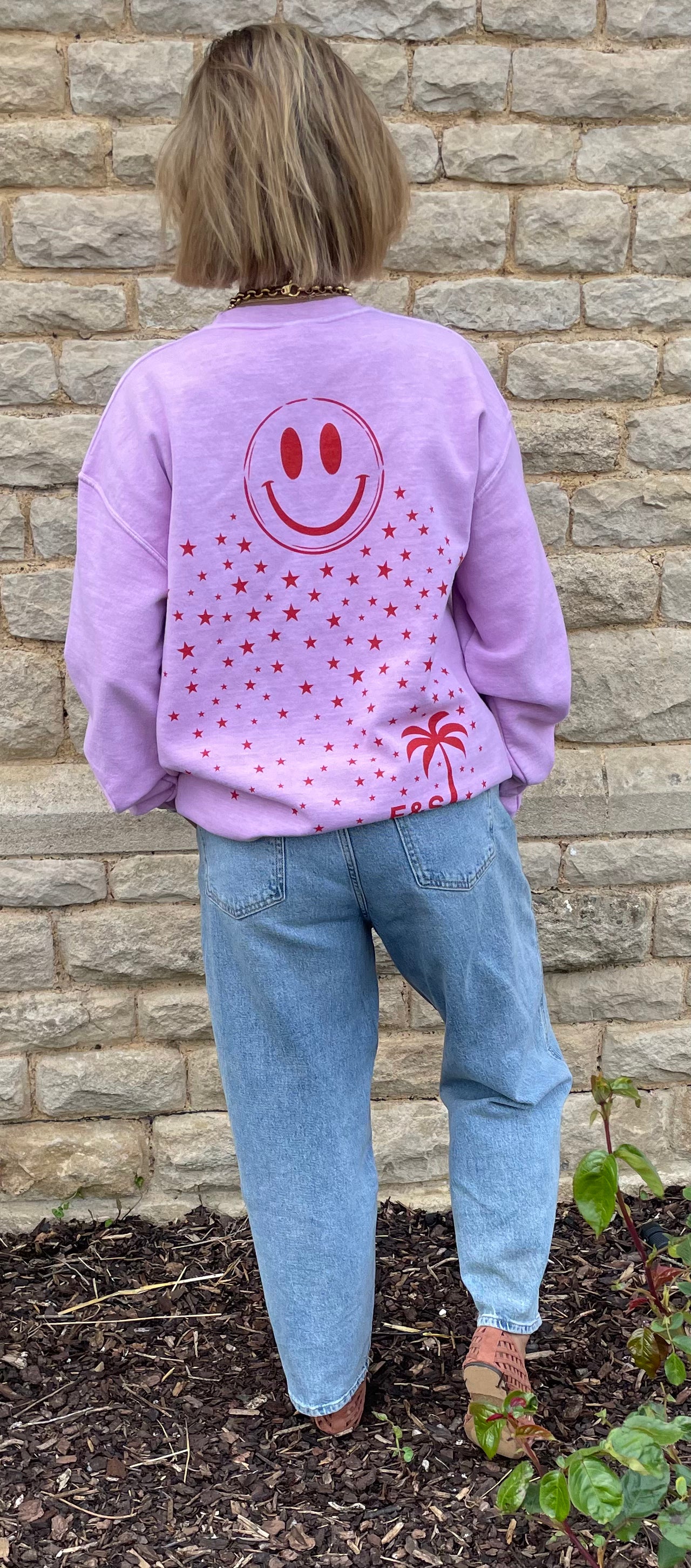 Relaxed-Fit Pink Sweatshirt