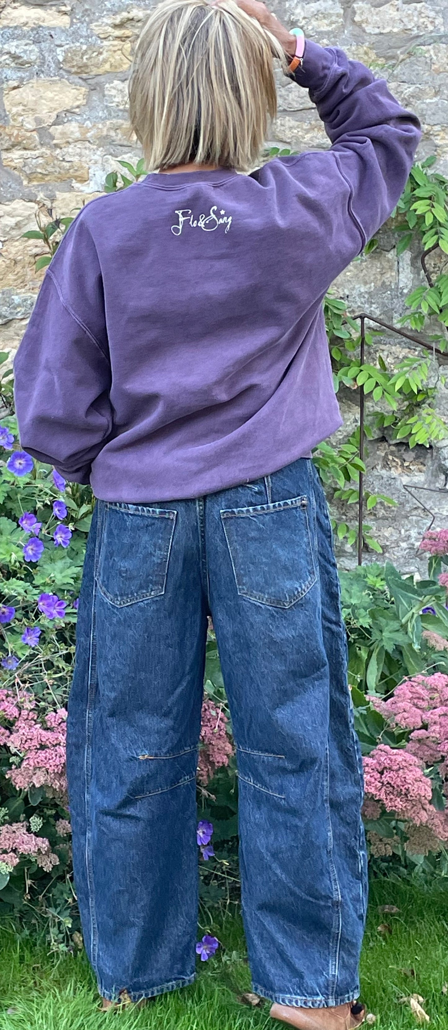 Relaxed-Fit Plum Sweatshirt