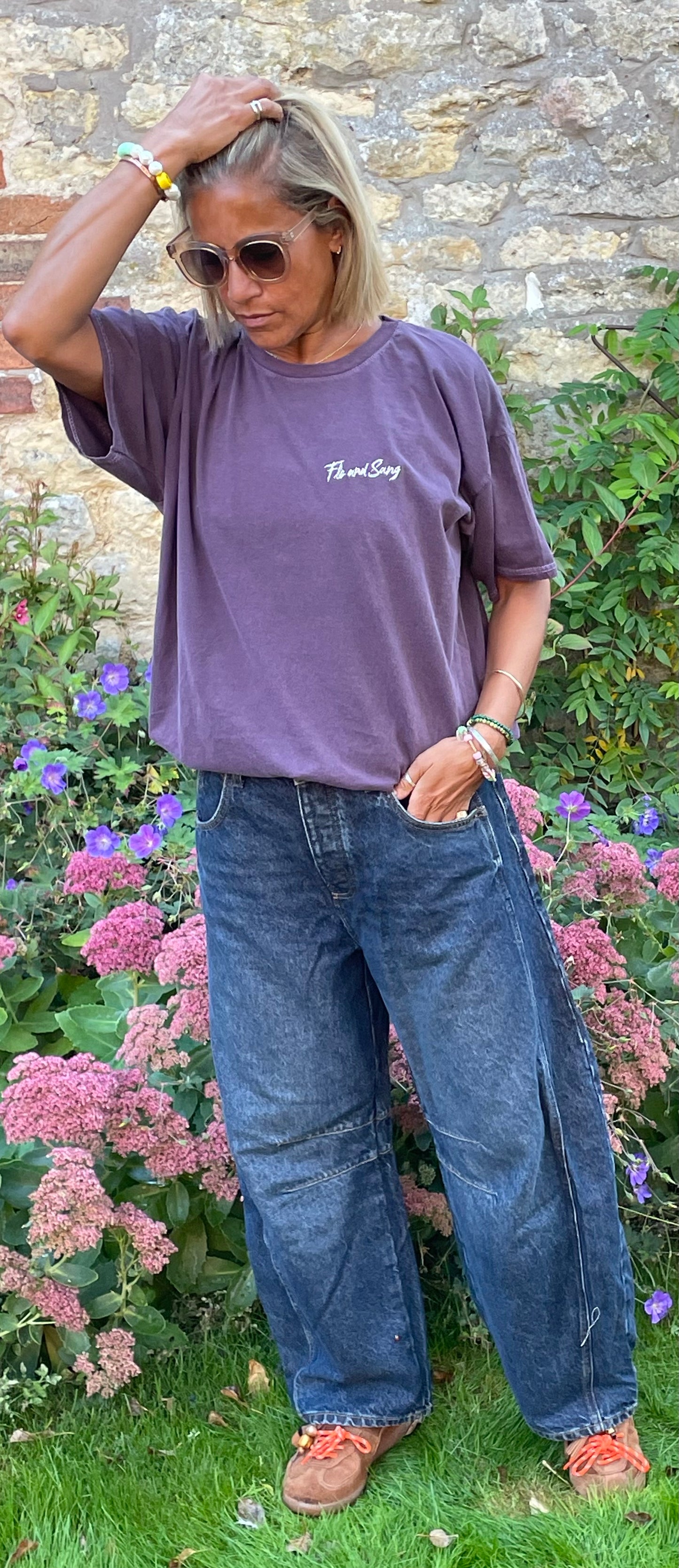 Relaxed-Fit Plum T-Shirt