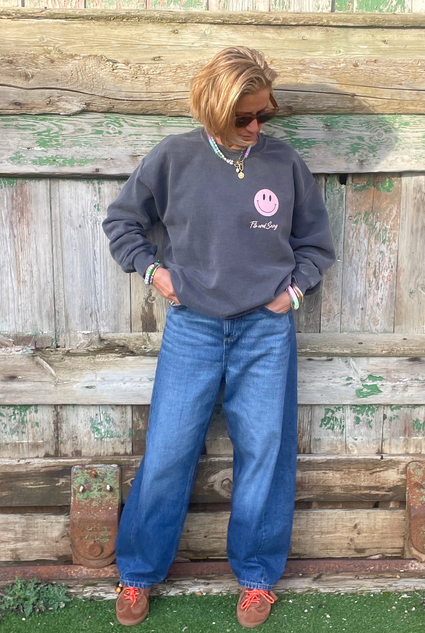 Relaxed-fit charcoal sweatshirt