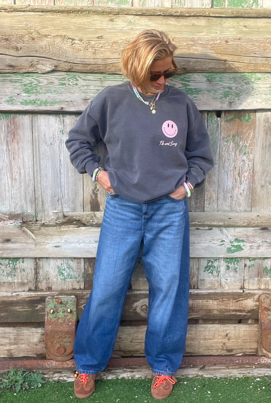 Relaxed-fit charcoal sweatshirt