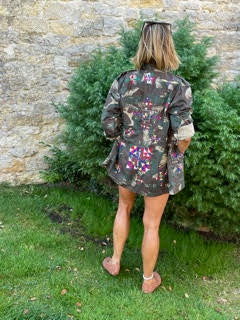 Hand-Embroidered Margo Military Jacket