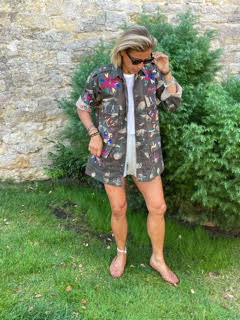 Hand-Embroidered Margo Military Jacket