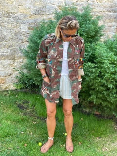 Hand-Embroidered Philippa Military Jacket