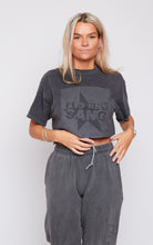 Load image into Gallery viewer, Crop Charcoal Dean Tee

