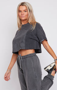 Crop Charcoal Dean Tee