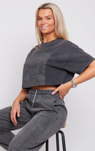 Crop Charcoal Dean Tee