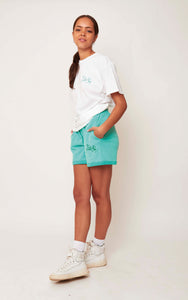 Aqua Green Boyfriend Shorts