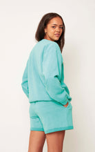 Load image into Gallery viewer, Aqua Green Boyfriend Shorts
