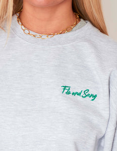 Grey Marl Crew Sweat