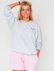 Grey Marl Crew Sweat