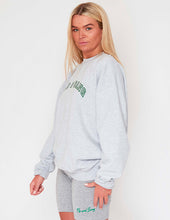 Load image into Gallery viewer, Grey Marl Sweat with Logo Print
