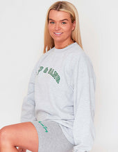 Load image into Gallery viewer, Grey Marl Sweat with Logo Print
